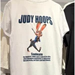 Beyaz Unisex Sırt Baskılı Judy Hopps T-Shirt
