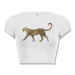 Leoparlı Beyaz Crop