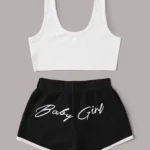 Baby Girl Siyah Şort Takım