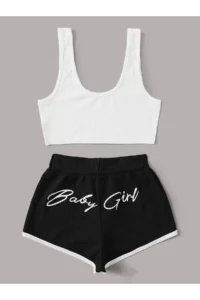 Baby Girl Siyah Şort Takım