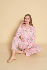 Unicorn Gömlek Yaka Pijama Takımı