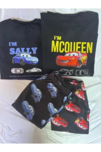 McQueen ve Sally Siyah Çift Pijama Takımı - Görsel 2