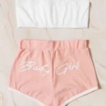 Baby Girl Pembe Şort Takımı