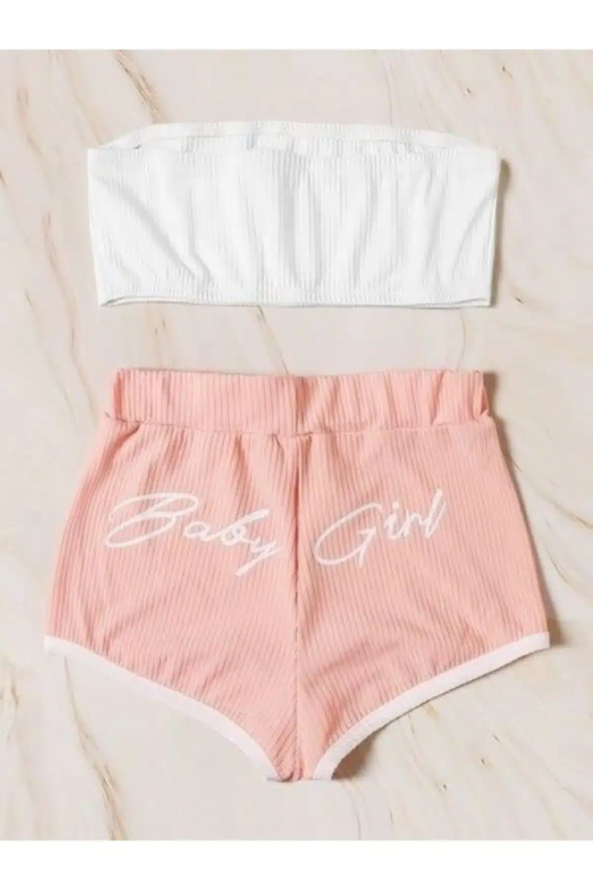 p1.webp Baby Girl Pembe Şort Takımı - Görsel 1